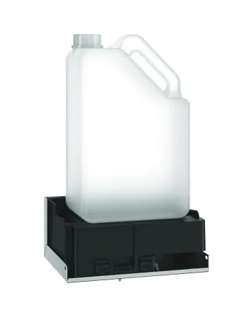 Electronic soap disp unit for installation behind the mirror