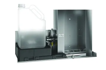 Unit with elec tap, electronic soap disp., paper towel disp