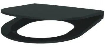 Delabie WC-istuimen kansi, S21/700, musta, hitaasti sulkeutuva