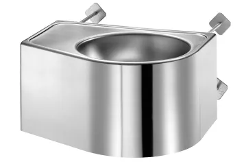Delabie DUO TC R pesuallas, seinän läpi kiinnitys, 500x380mm, RST satiini