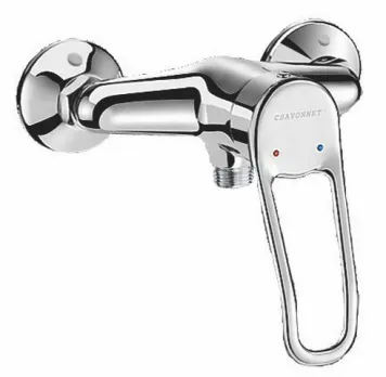 Mechanical shower mixer, sculptured lever, offset SC unions