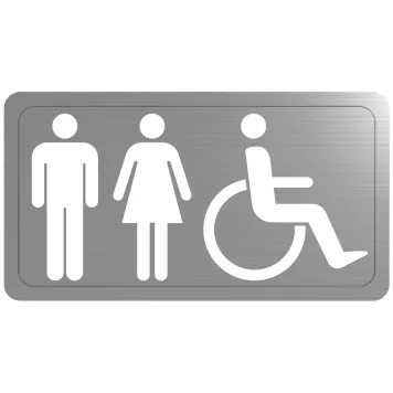 Delabie WC -tilojen opaste, harjattu RST