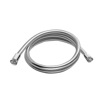 Reinforced PVC SILVER flexible shower hose L1.5m