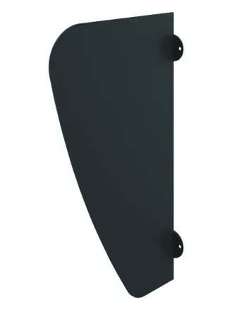 Delabie AZA RST 304, urinaalin väliseinä 600 x 350 mm, mattamusta