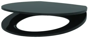 Slim WC seat with lid BCN black Duroplast