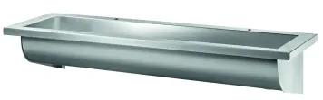 Delabie CANAL RST ryhmäpesuallas, 1200 mm, 2kpl Ø 22mm hanareikiä