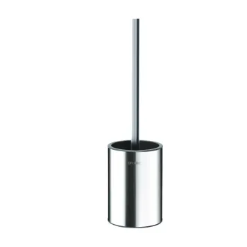 WC brush set wall mounted without lid stainless steel satin