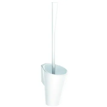 WC brush wall mounted with ergonomic handle white Nylon